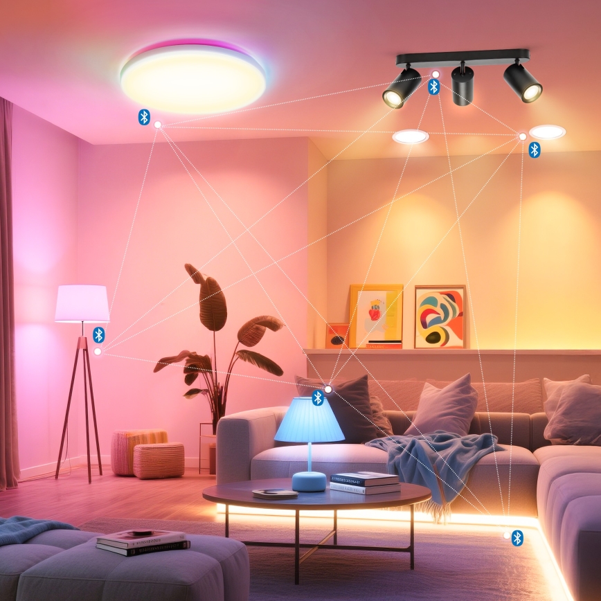 Aigostar - Spot LED RGBW dimabil MESH 3xLED/4,9W/230V 2700-6500K alb + telecomandă