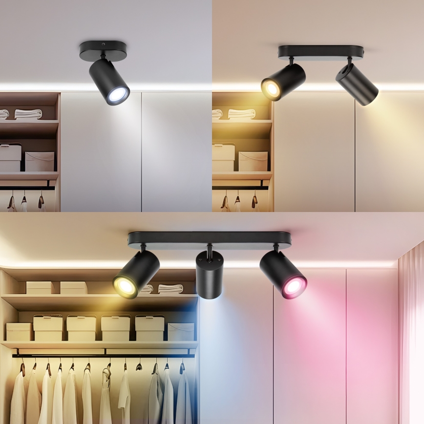 Aigostar - Spot LED RGBW dimabil MESH 3xLED/4,9W/230V 2700-6500K alb + telecomandă