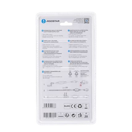 Aigostar - Sursă de alimentare pentru benzi LED 10 mm 600W/230V alb