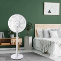 Aigostar - Ventilator cu stativ 2 în 1, 45 W, 230 V, 110 cm, alb
