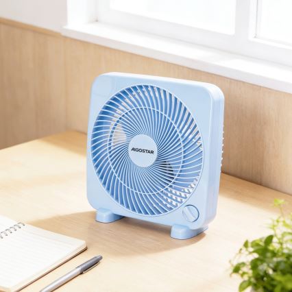 Aigostar - Ventilator de birou 30W/230V albastru