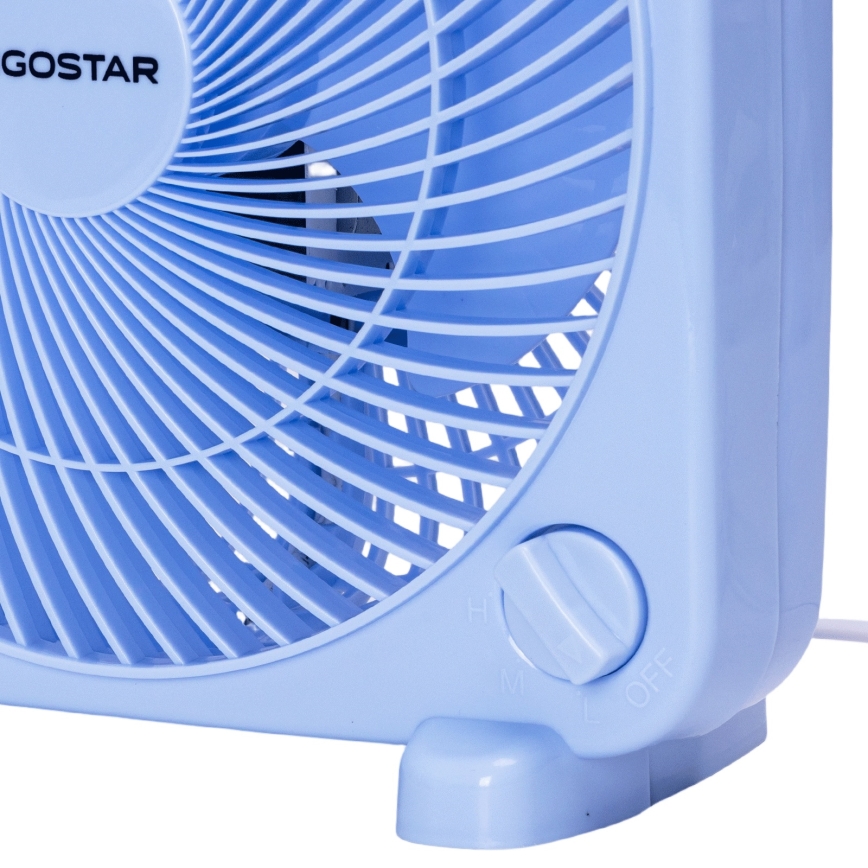 Aigostar - Ventilator de birou 30W/230V albastru