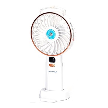 Aigostar - Ventilator de buzunar reîncărcabil 5W/5V 2400mAh USB alb