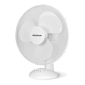 Aigostar - Ventilator de masă 50W/230V alb
