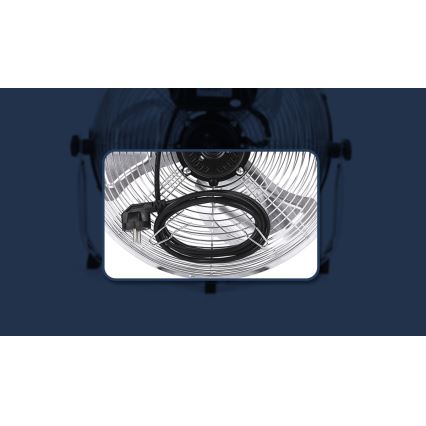 Aigostar - Ventilator de podea 100W/230V Ø 54 cm crom lucios