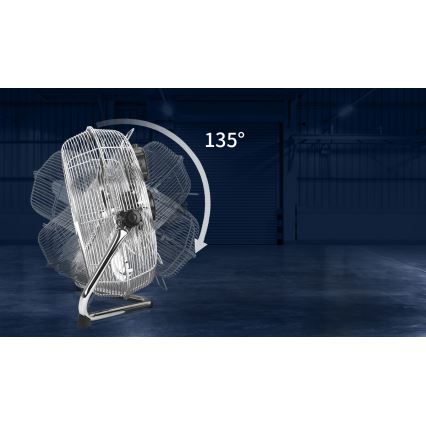 Aigostar - Ventilator de podea 100W/230V Ø 54 cm crom lucios