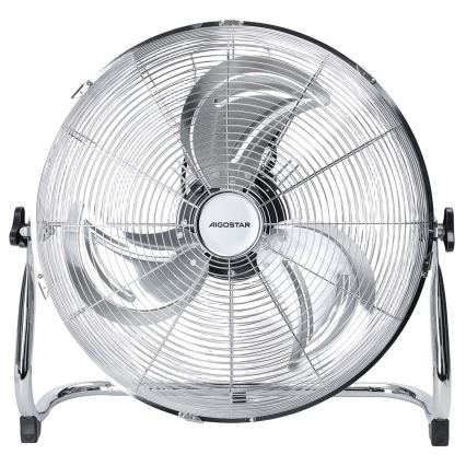Aigostar - Ventilator de podea 100W/230V Ø 54 cm crom lucios