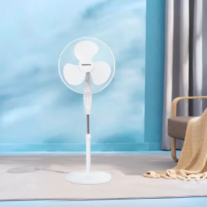 Aigostar - Ventilator de podea 40W/230V, 123 cm, alb