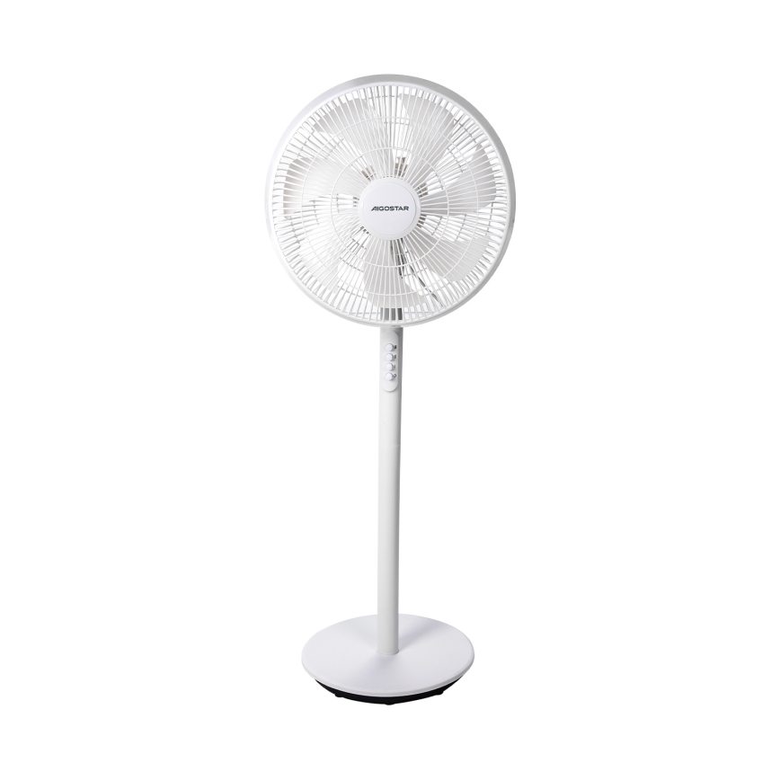 Aigostar - Ventilator de podea 45 W/230 V, 110 cm, alb