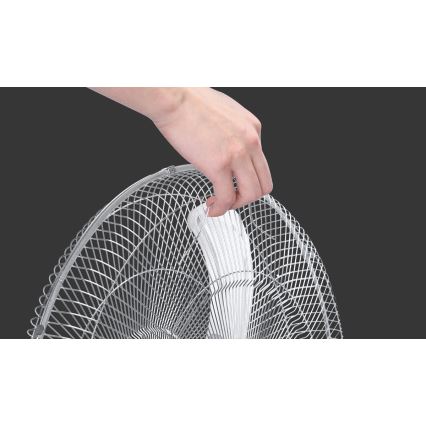 Aigostar - Ventilator de podea 50 W/230 V, diametru 50 cm, crom/negru
