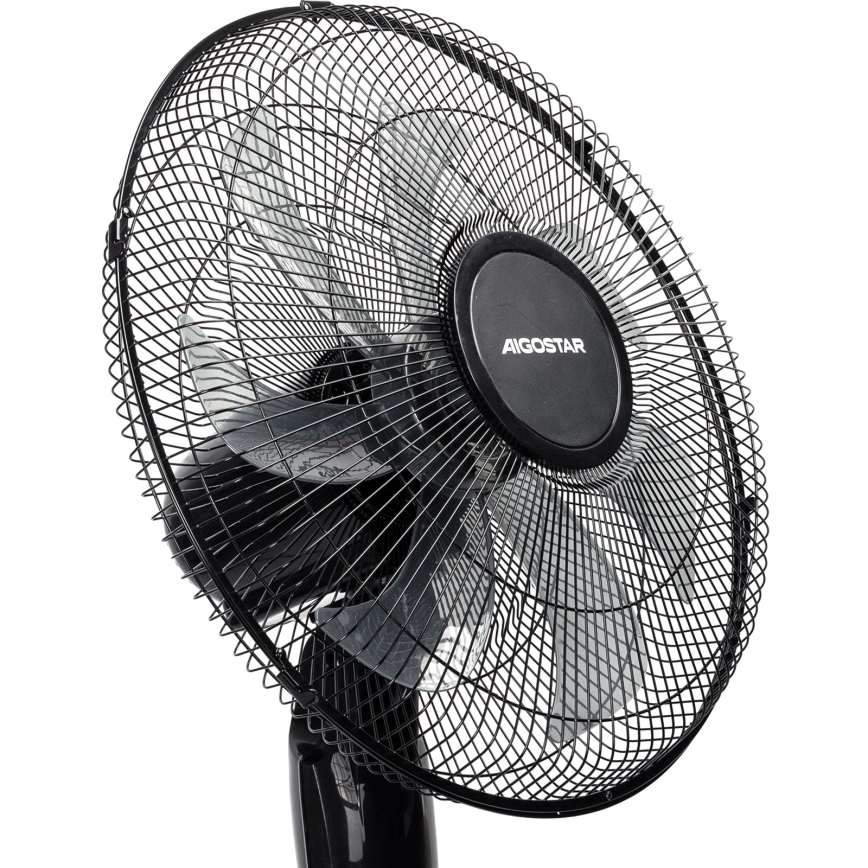 Aigostar - Ventilator de podea 50W/230V 130 cm negru + telecomandă