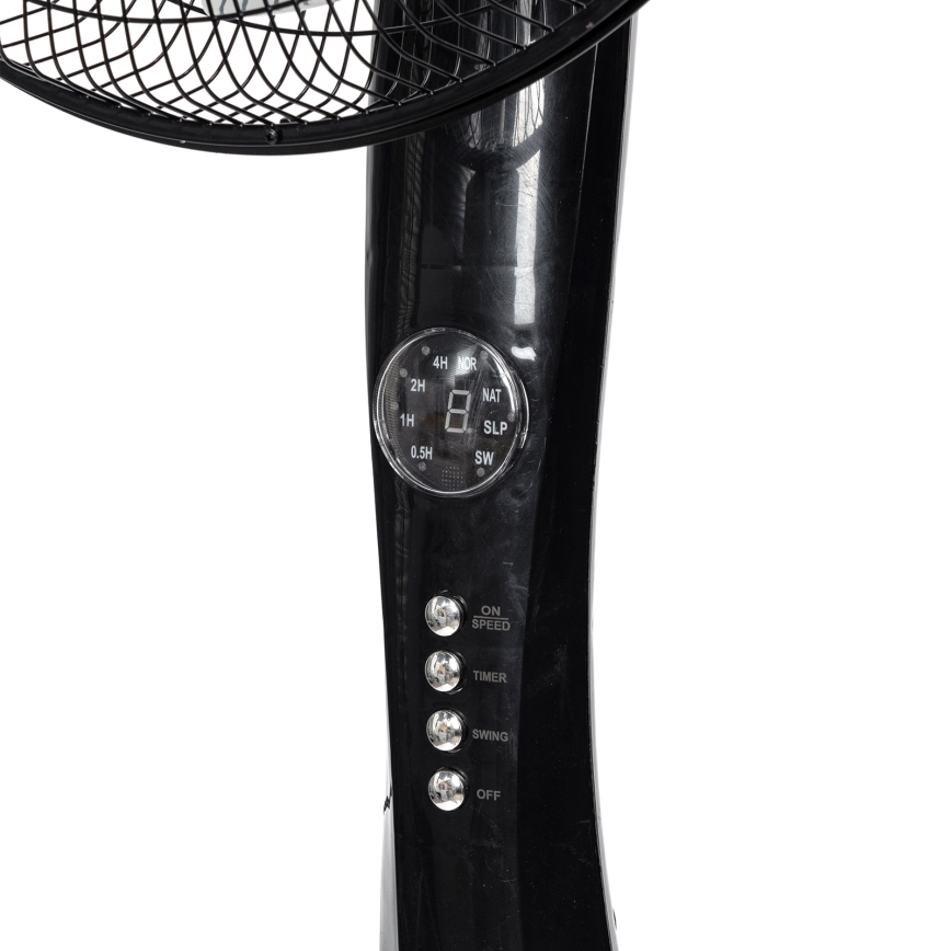Aigostar - Ventilator de podea 50W/230V 130 cm negru + telecomandă