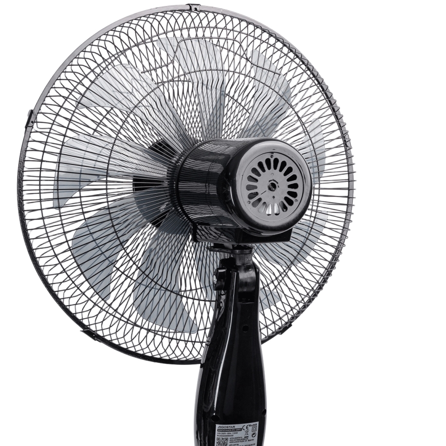 Aigostar - Ventilator de podea 55W/230V 130 cm negru + telecomandă