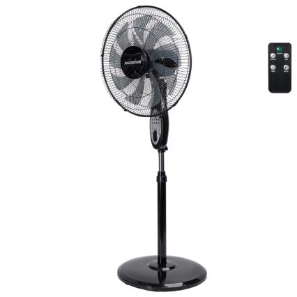 Aigostar - Ventilator de podea 55W/230V 130 cm negru + telecomandă