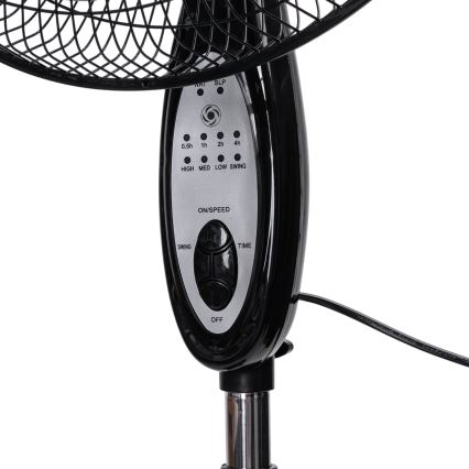 Aigostar - Ventilator de podea 60W/230V negru