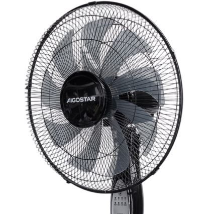 Aigostar - Ventilator de podea 60W/230V negru