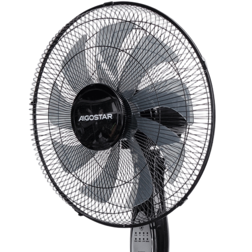 Aigostar - Ventilator de podea 60W/230V negru