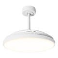 Aigostar - Ventilator de tavan LED dimabil, 50W/230V, 2700-6500K, diametru 106 cm, alb + telecomandă