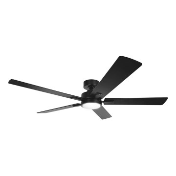 Aigostar - Ventilator de tavan LED dimmabil LED/20W/230V 2700-6500K 132cm negru + telecomandă