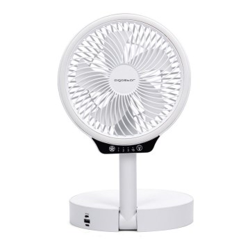 Aigostar - Ventilator LED pliabil fără fir cu port USB 6,5W/5V 8000 mAh
