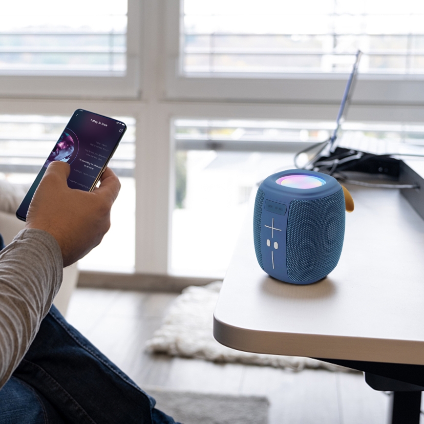 AKAI ABTS-V5 BL — boxă portabilă wireless cu microfon, 3W, baterie 1200 mAh, albastru