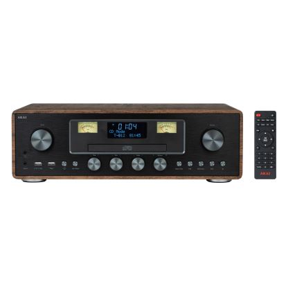 AKAI AM-100 RHAPSODY - Mini sistem audio cu CD/FM/DAB/AUX/USB/MP3, 40 W, 230 V + telecomandă
