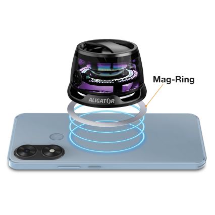 Aligator ABSMB01 - Boxă magnetică pentru MagSafe Mini Beat 400 mAh, neagră