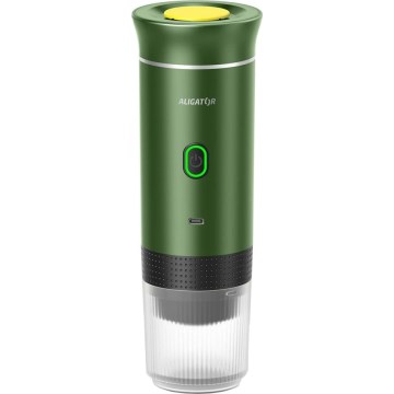 Aligator ACM003 - Cafetieră portabilă reîncărcabilă PortaCaffé 3 în 1, 72 W / 7500 mAh, verde