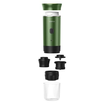 Aligator ACM003 - Cafetieră portabilă reîncărcabilă PortaCaffé 3 în 1, 72 W / 7500 mAh, verde