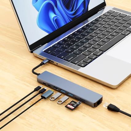 Aligator AHUB001 - Hub USB-C 8 în 1