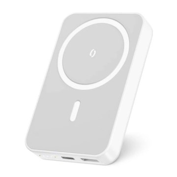 Aligator AMS04WT - Baterie externă cu încărcare wireless Qi și MagSafe, 10000 mAh, 15W Power Delivery, neagră
