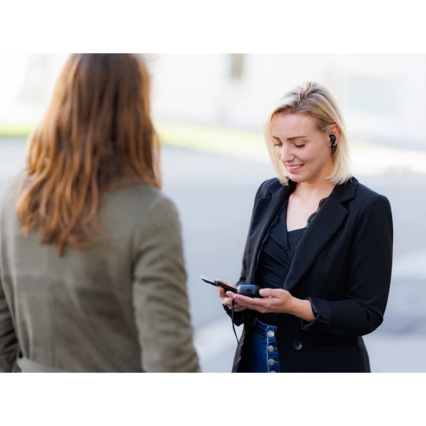 Aligator ATR10BK - Căști wireless 2-în-1 cu traducător integrat Pods Translate, 470 mAh + 2x 40 mAh, negru