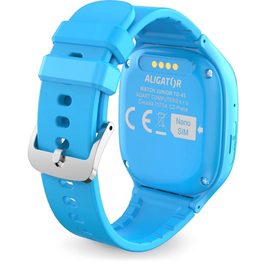 Aligator AW11BE - Ceas inteligent Watch Junior 2, 450 mAh, IP67, Wi‑Fi, albastru