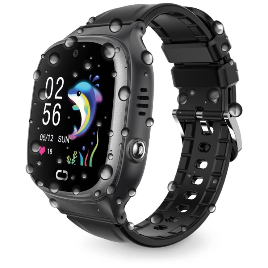 Aligator AW11BK - Ceas inteligent Watch Junior 2, 450 mAh, IP67, Wi-Fi, negru