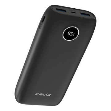Aligator PBPD20BK - baterie externă cu afișaj LCD, Power Delivery, 20000 mAh / 20 W / 3,7 V, neagră