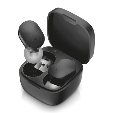 Aligator TWS05 – Căști wireless Pods LITE, carcasă 200 mAh + 2 x 30 mAh (căști), grad de protecție IP30, negru