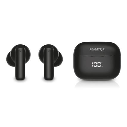 Aligator TWS06 - căști wireless Pods PRO 3, baterie 200 mAh + 2 x 30 mAh, IP30, negru
