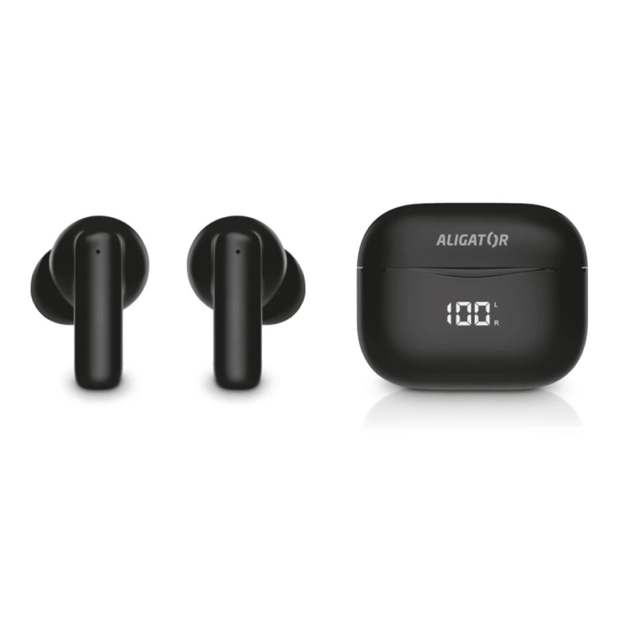 Aligator TWS06 - căști wireless Pods PRO 3, baterie 200 mAh + 2 x 30 mAh, IP30, negru