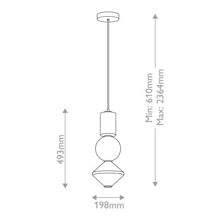 Alora Mood - Lampă LED suspendată pe cablu BIJOU LED/20W/230V 3000K neagră