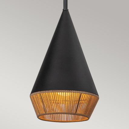 Alora Mood - Pendul pe tijă DAPHNE, 1xE27/60W/230V, Ø 18,1 cm, negru/maro