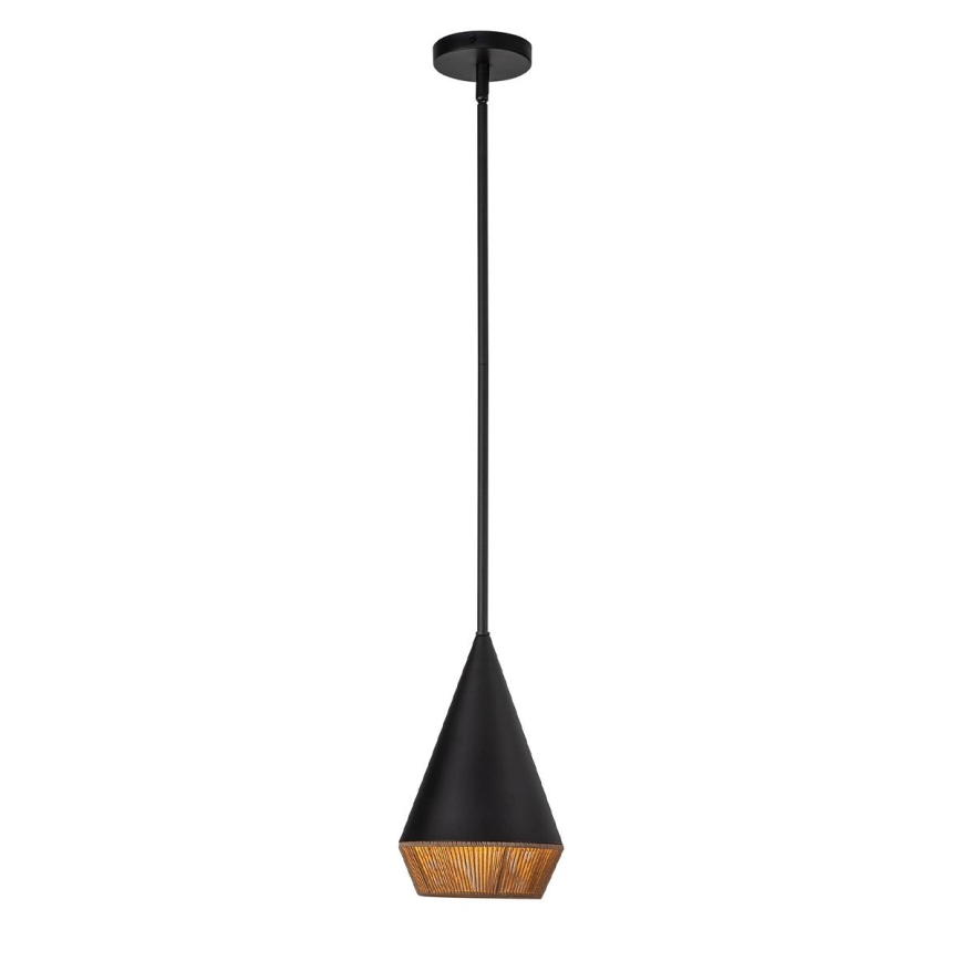 Alora Mood - Pendul pe tijă DAPHNE, 1xE27/60W/230V, Ø 18,1 cm, negru/maro