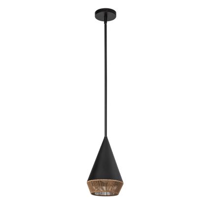Alora Mood - Pendul pe tijă DAPHNE, 1xE27/60W/230V, Ø 18,1 cm, negru/maro
