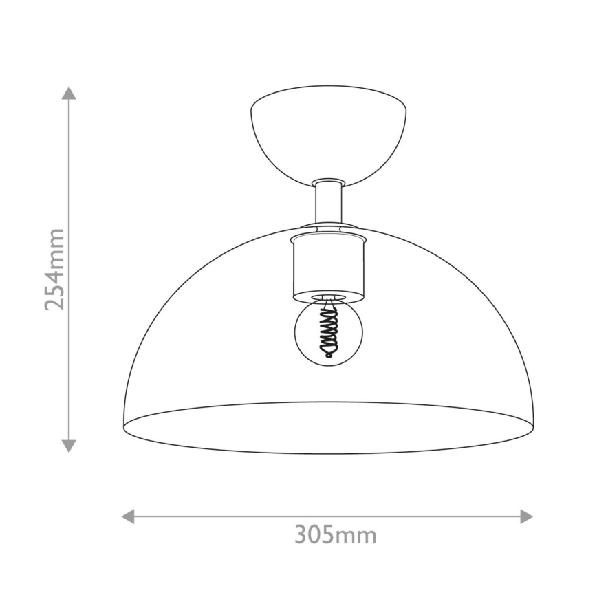 Alora Mood - Plafonieră JUDE 1xE27/60W/230V, Ø 30,5 cm, neagră