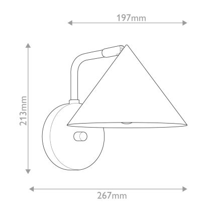 Alora Mood - Aplica de perete REMYCK, 1xE27/60W/230V, negru