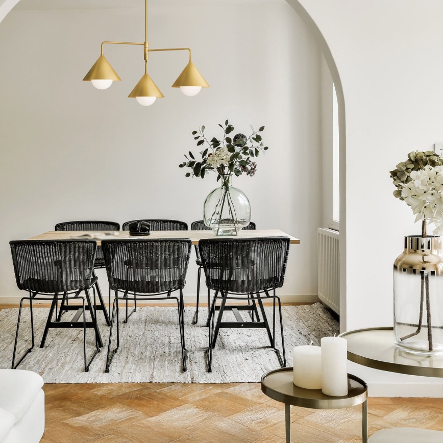 Alora Mood - Candelabru cu tijă REMYCK 3xE27/60W/230V auriu