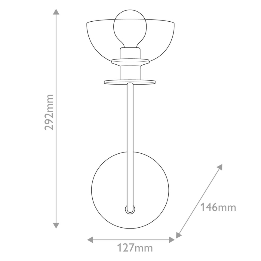 Alora Mood SYLVIA - Aplică de perete 1xE14/40W/230V, aurie