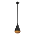 Alora Mood - Pendul pe tijă DAPHNE, 1xE27/60W/230V, Ø 18,1 cm, negru/maro