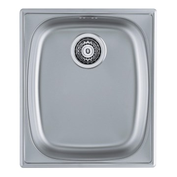 ALVEUS 1082195 - Chiuvetă de bucătărie BASIC, 44 x 38 cm, inox satinat, orificiu de evacuare mare