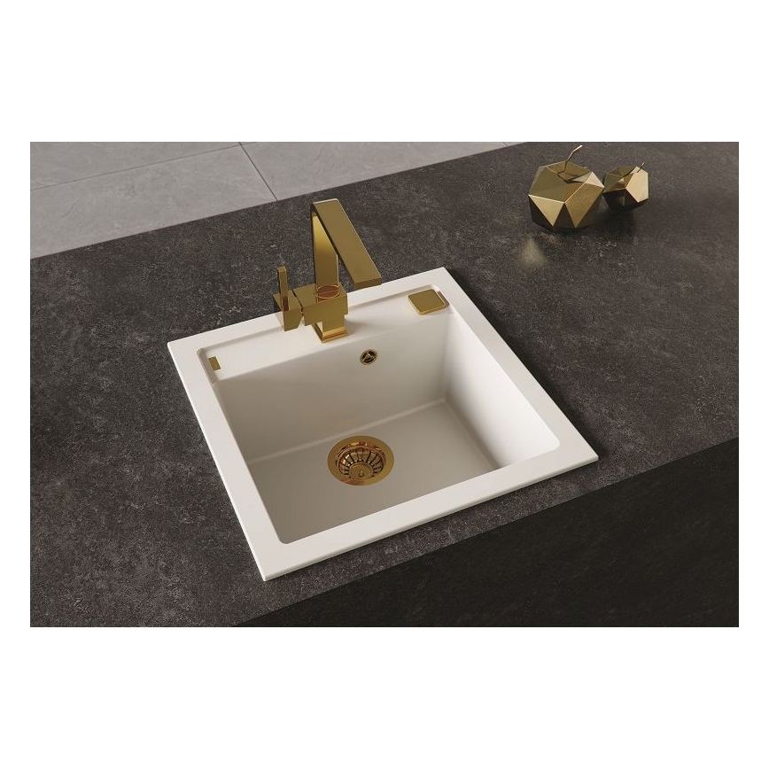 ALVEUS 1128395 - Chiuvetă de bucătărie FORMIC 52x51 cm granit/alb