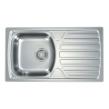 ALVEUS 1136539 - Chiuvetă de bucătărie BASIC 78 x 43,5 cm, inox satinat, cu scurgere mare